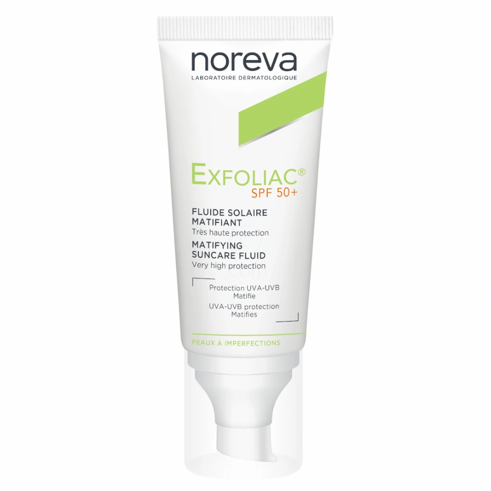 Exfoliac Noreva, fluid za obraz za zaščito pred soncem ZF50+ (40 ml)