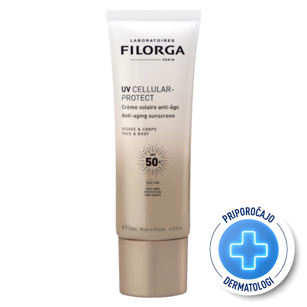 Filorga UV Cellular Protect, krema proti staranju za obraz in telo za zaščito pred soncem - ZF50+ (125 ml)