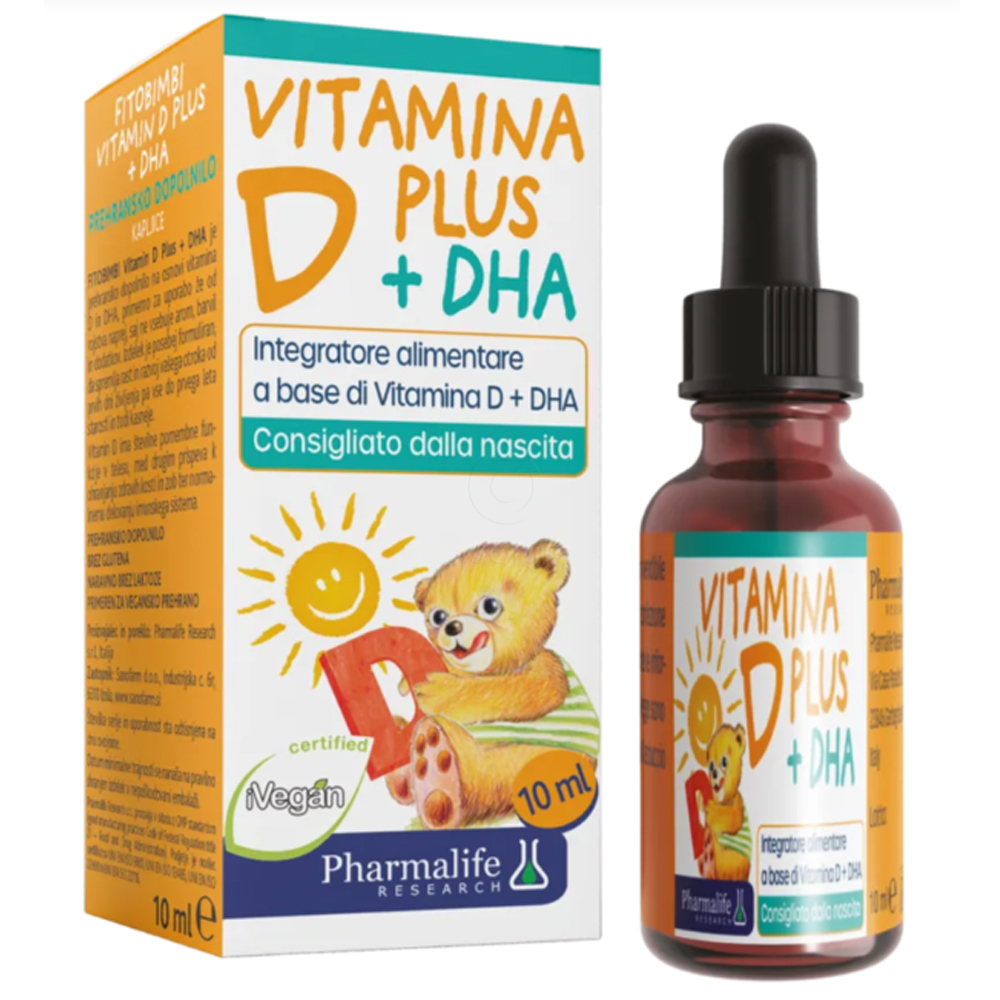 Fitobimbi Vitamin D Plus + DHA, kapljice (10 ml)