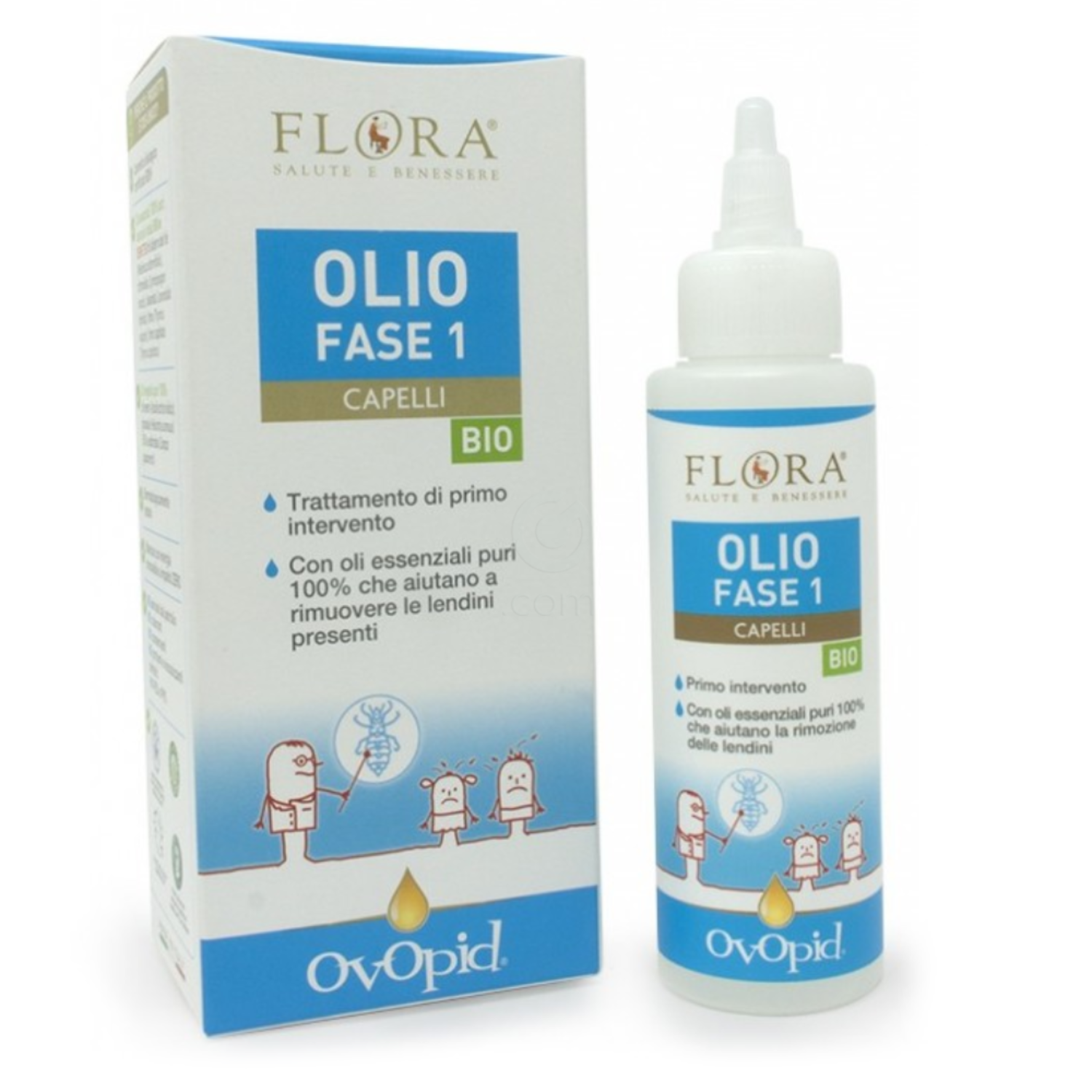 Ovopid bio olje za lase, 1. faza z glavnikom (100 ml)