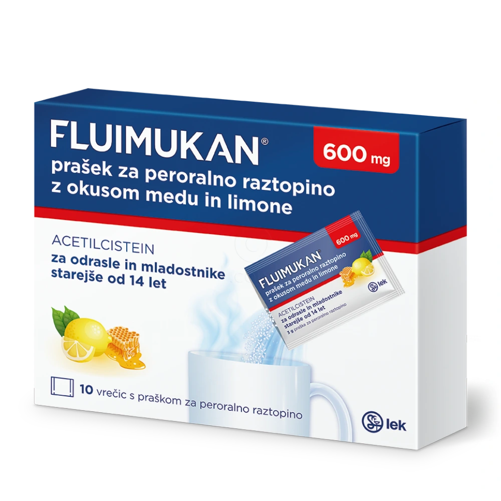 Fluimukan 600 mg, prašek