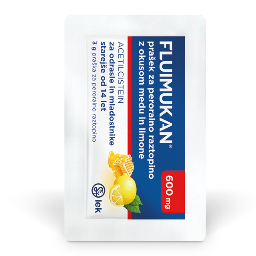 Fluimukan 600 mg, prašek