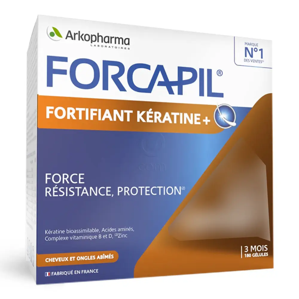 Forcapil Keratine+ Arkopharma, kapsule - paket (3 x 60 kapsul)