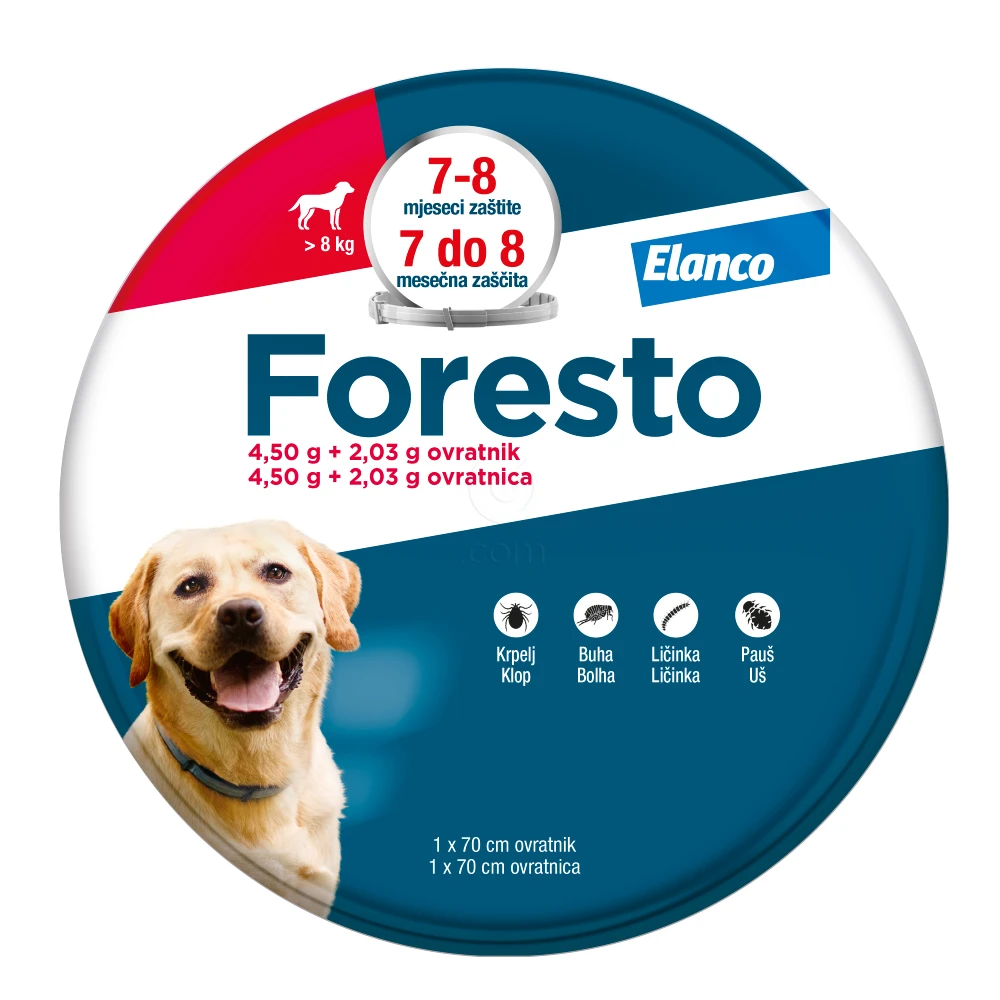 Foresto, ovratnica proti zajedavcem - nad 8 kg (1 ovratnica)