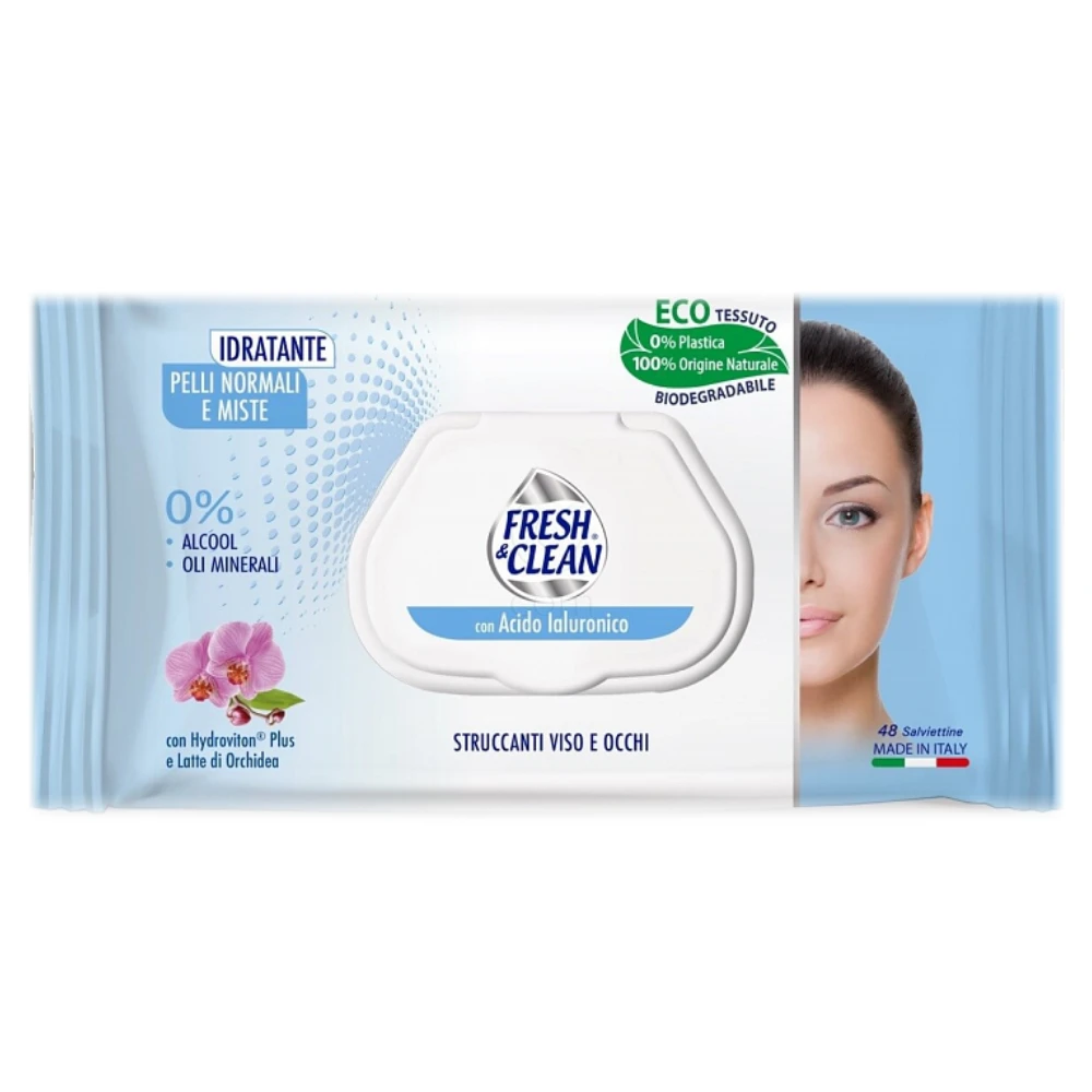 Fresh&Clean, robčki za odstranjevanje ličil (48 robčkov)