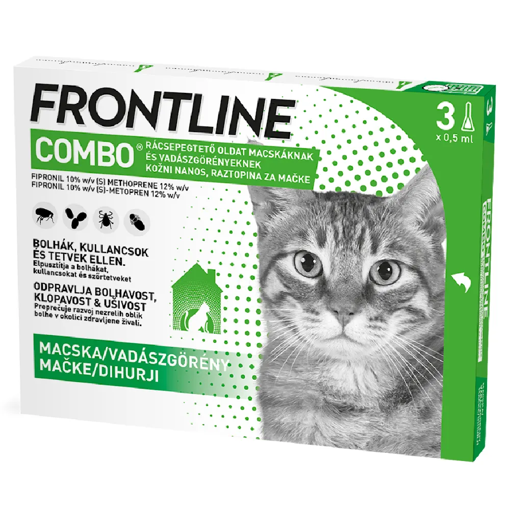 Frontline Combo Cat, kožni nanos za mačke - 3 pipete (3 x 0,5 ml)