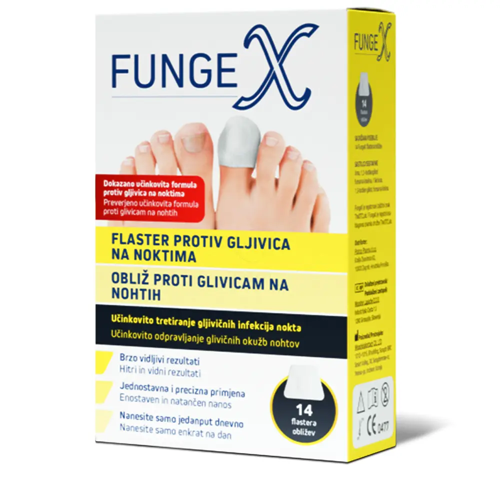 Fungex, obliži proti glivicam na nohtih (14 obližev)