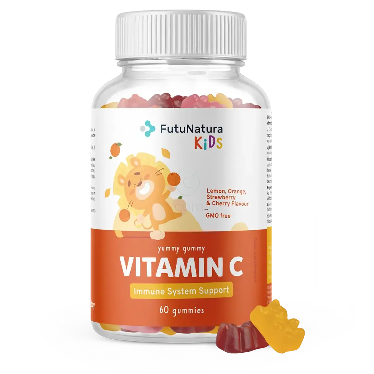 FutuNatura KIDS Vitamin C - prehransko dopolnilo z vitaminom C v obliki sadnih gumi bonbonov za otroke