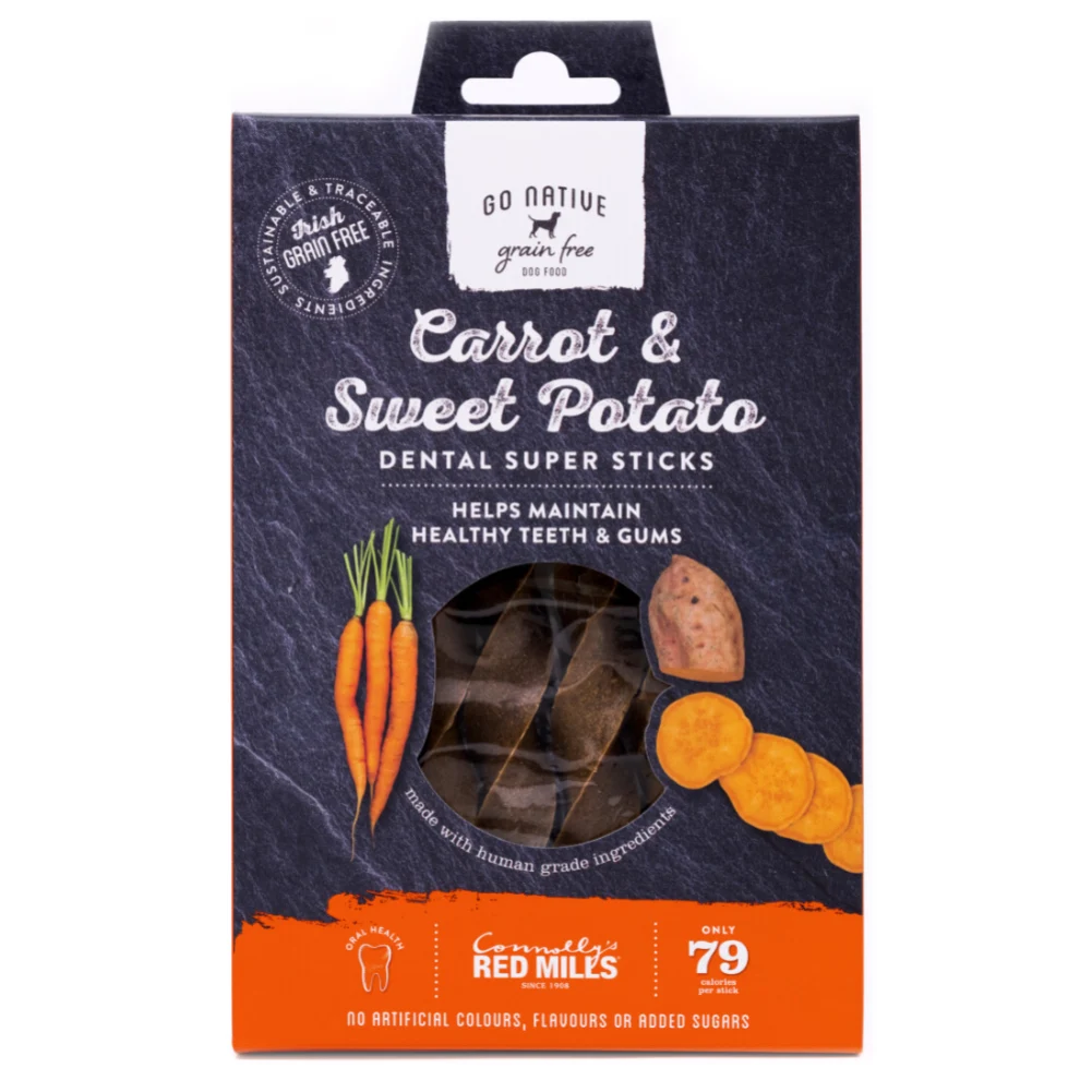 Go Native, dentalna spirala - korenje in sladki krompir (150 g)