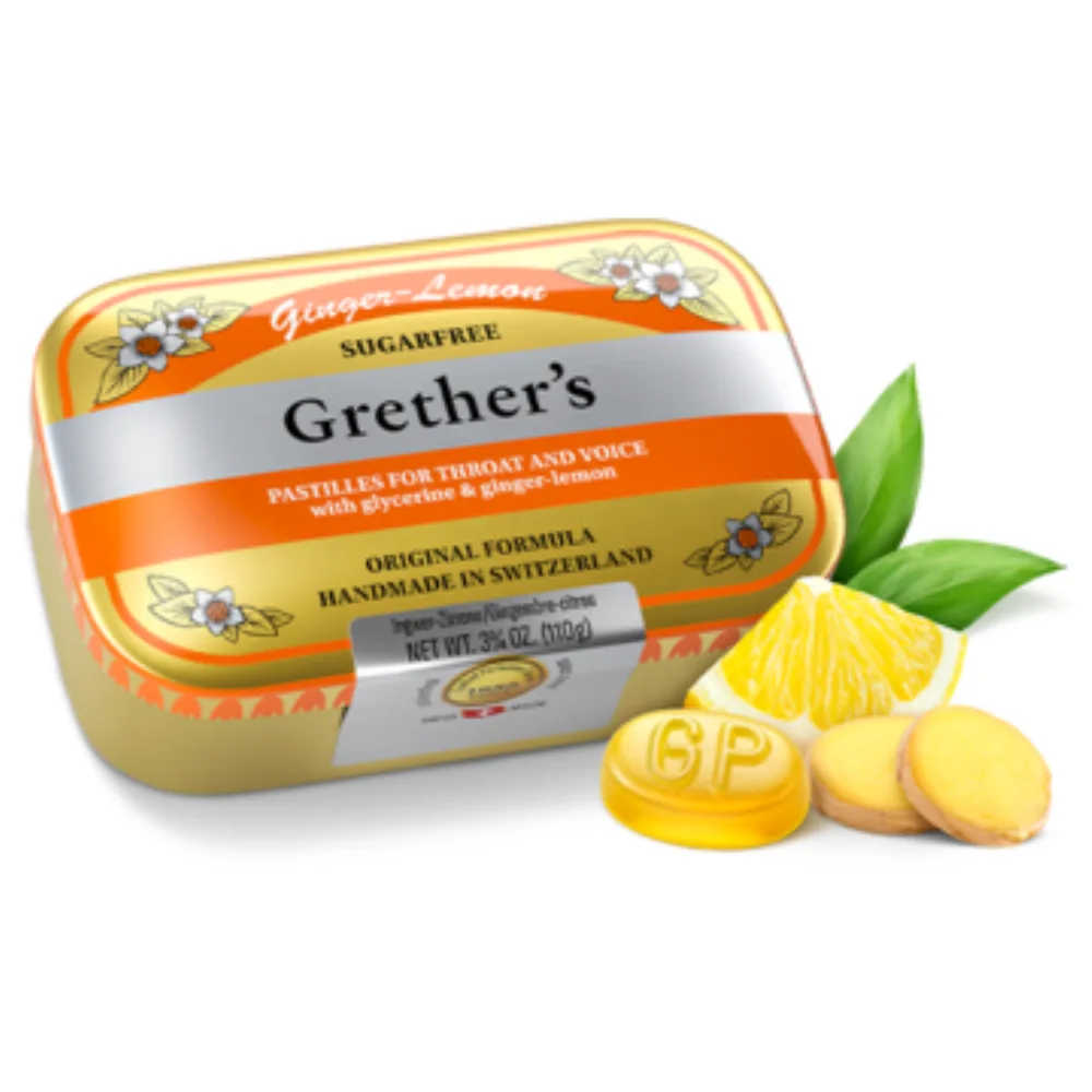 Grether's, pastile z okusom ingverja in limone (110 g)