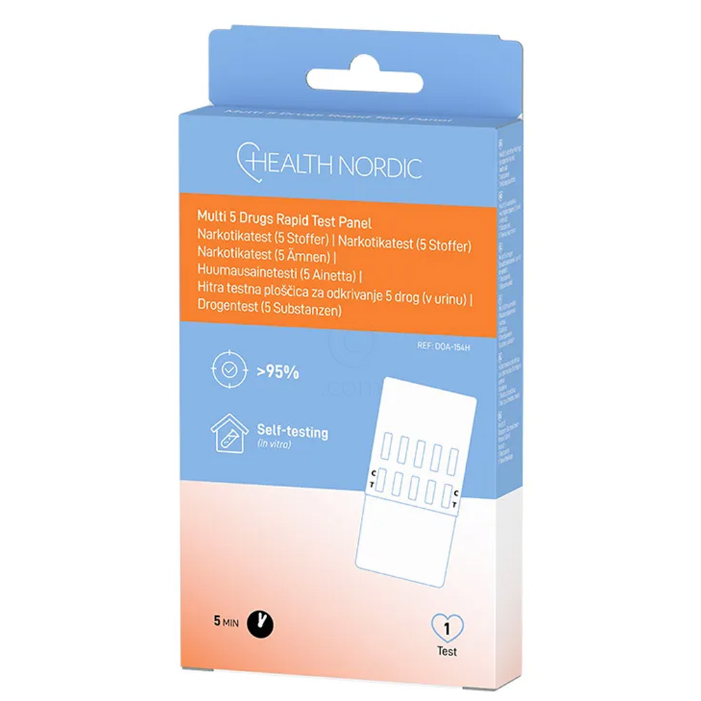 Health Nordic, test 5 drog (1 komplet)
