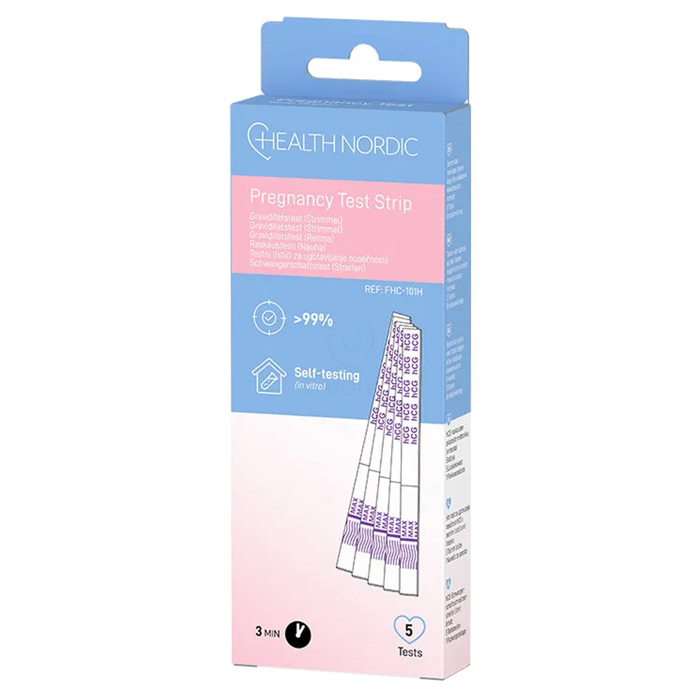 Health Nordic, test nosečnosti - lističi (5 lističev)