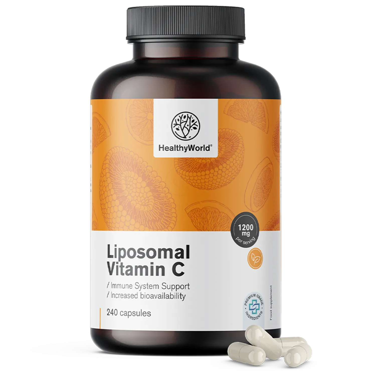 HealthyWorld Liposomski vitamin C 1200 mg, kapsule (240 kapsul)