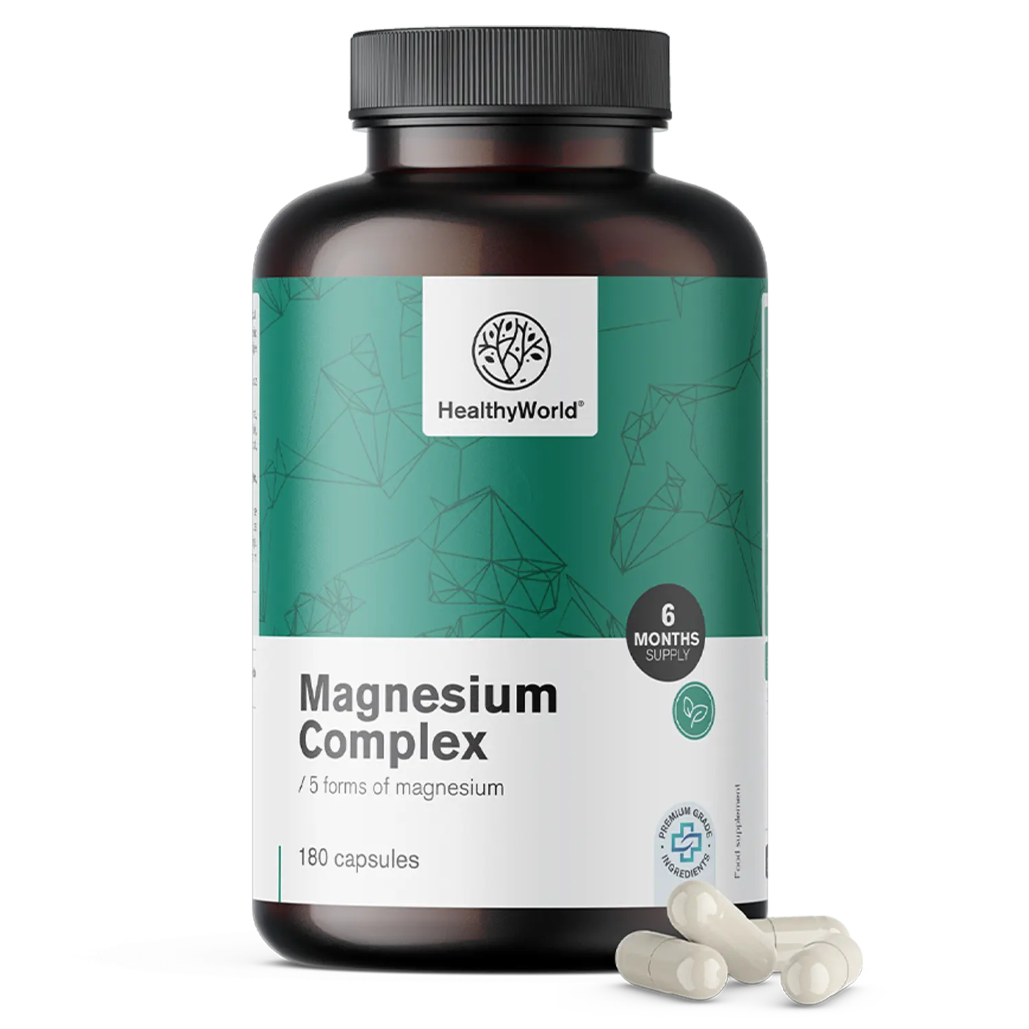 HealthyWorld Magnezij kompleks, kapsule (180 kapsul)