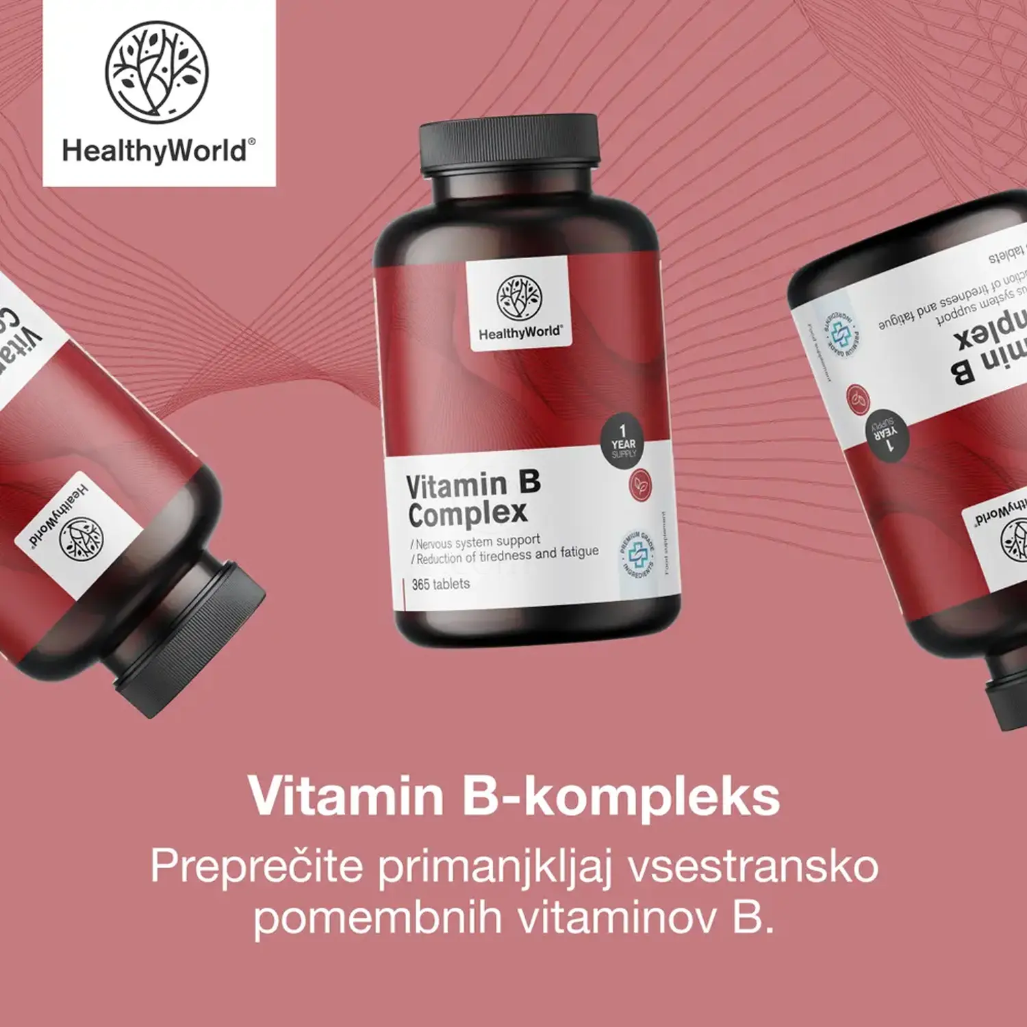 HealthyWorld Vitamin B-kompleks, tablete (365 tablet)