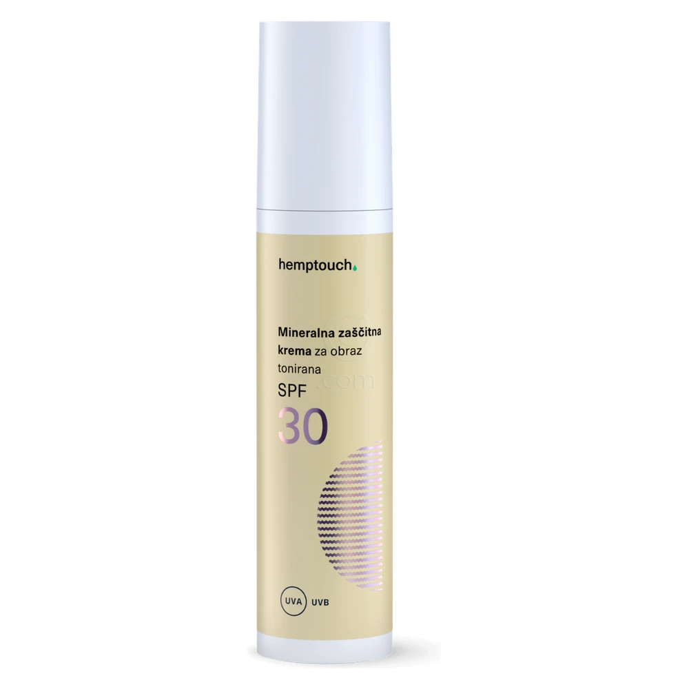 Hemptouch, tonirana mineralna zaščitna krema za obraz ZF 30 (50 ml)