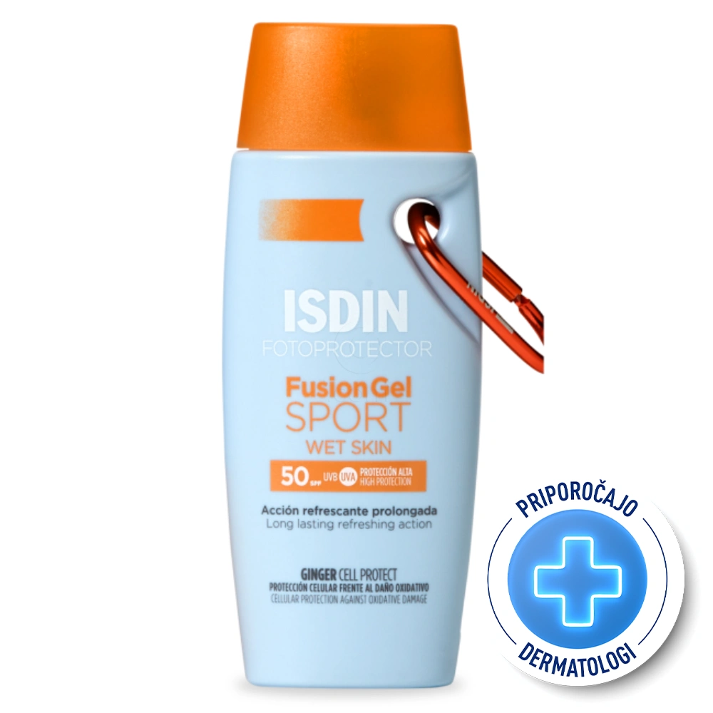 ISDIN Sun Fotoprotector Fusion Gel Sport Wet skin, gel za telo za zaščito pred soncem - ZF50+ (100 ml)