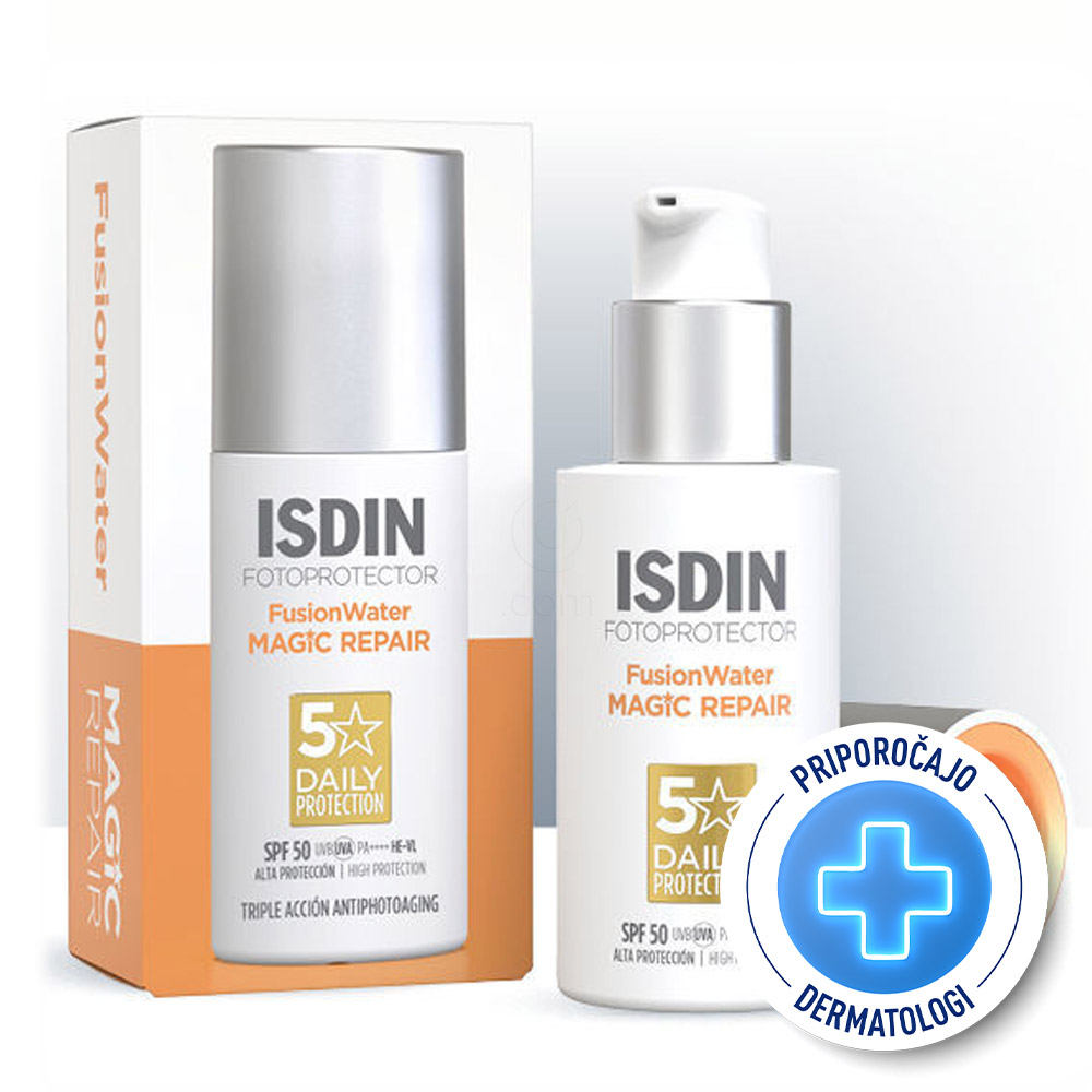 ISDIN Fotoprotector Fusion Water Magic Repair, izjemno lahka krema - ZF 50 (50 ml)