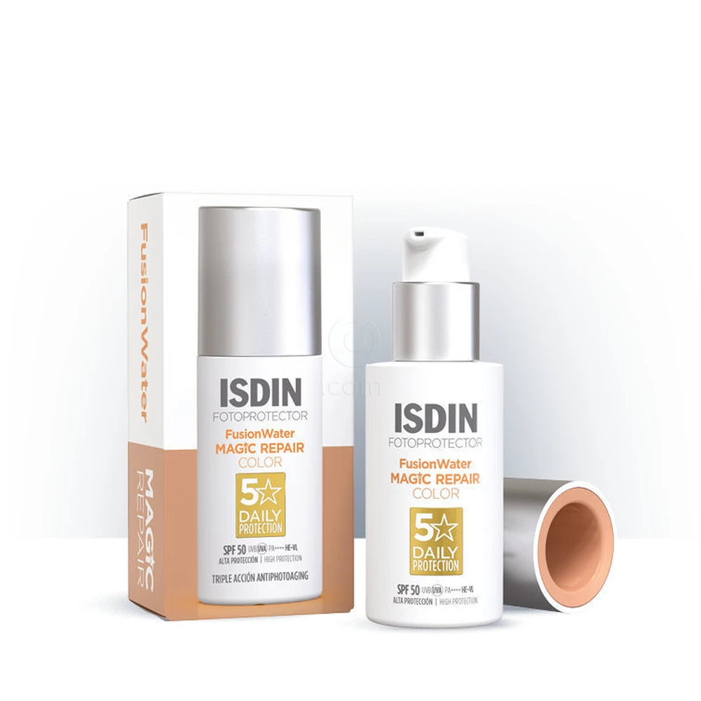 ISDIN Fotoprotector Fusion Water Magic Repair, izjemno lahka obarvana krema - ZF 50 (50 ml)