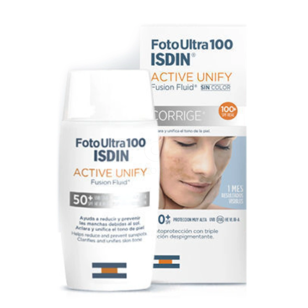 ISDIN Fotoultra 100 Active Unify, obarvan fluid za zaščito pred soncem - ZF 50+ (50 ml)