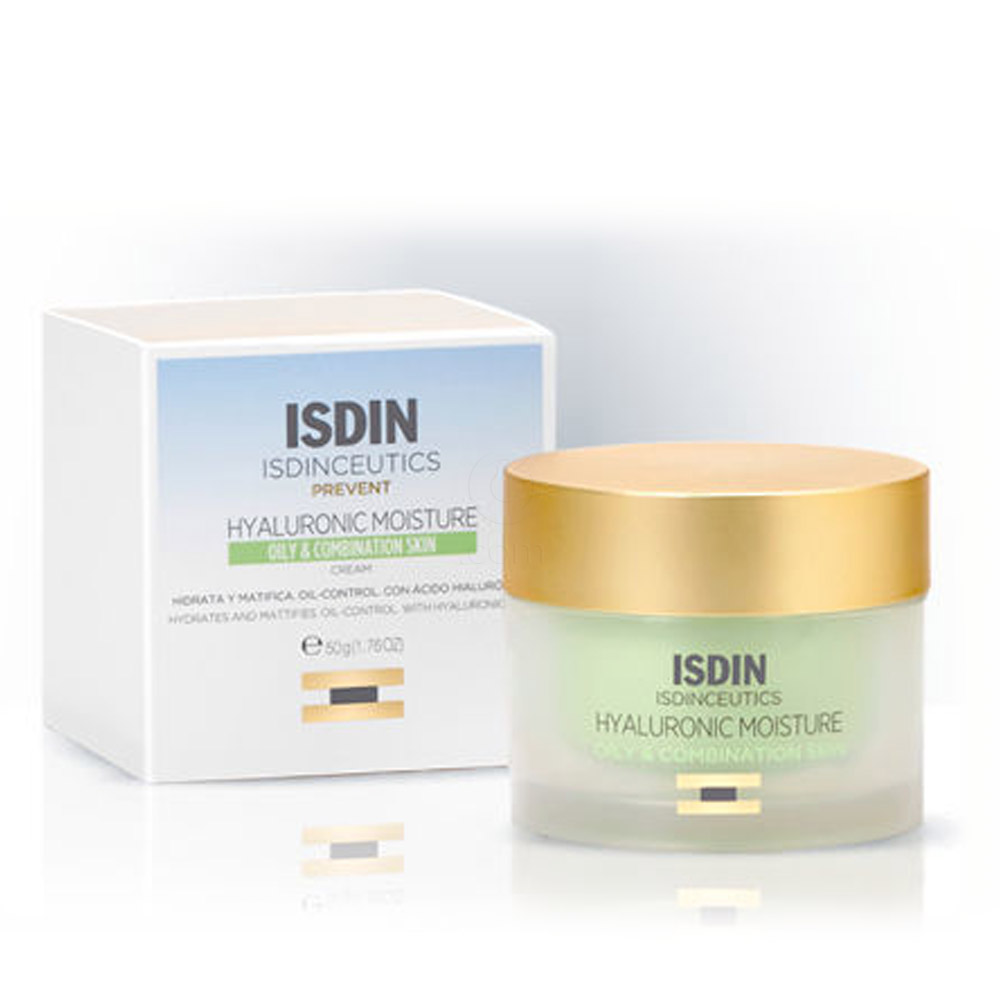 ISDIN Isdinceutics Prevent Hyaluronic Moisture, vlažilna krema za mastno in mešano kožo (50 ml)