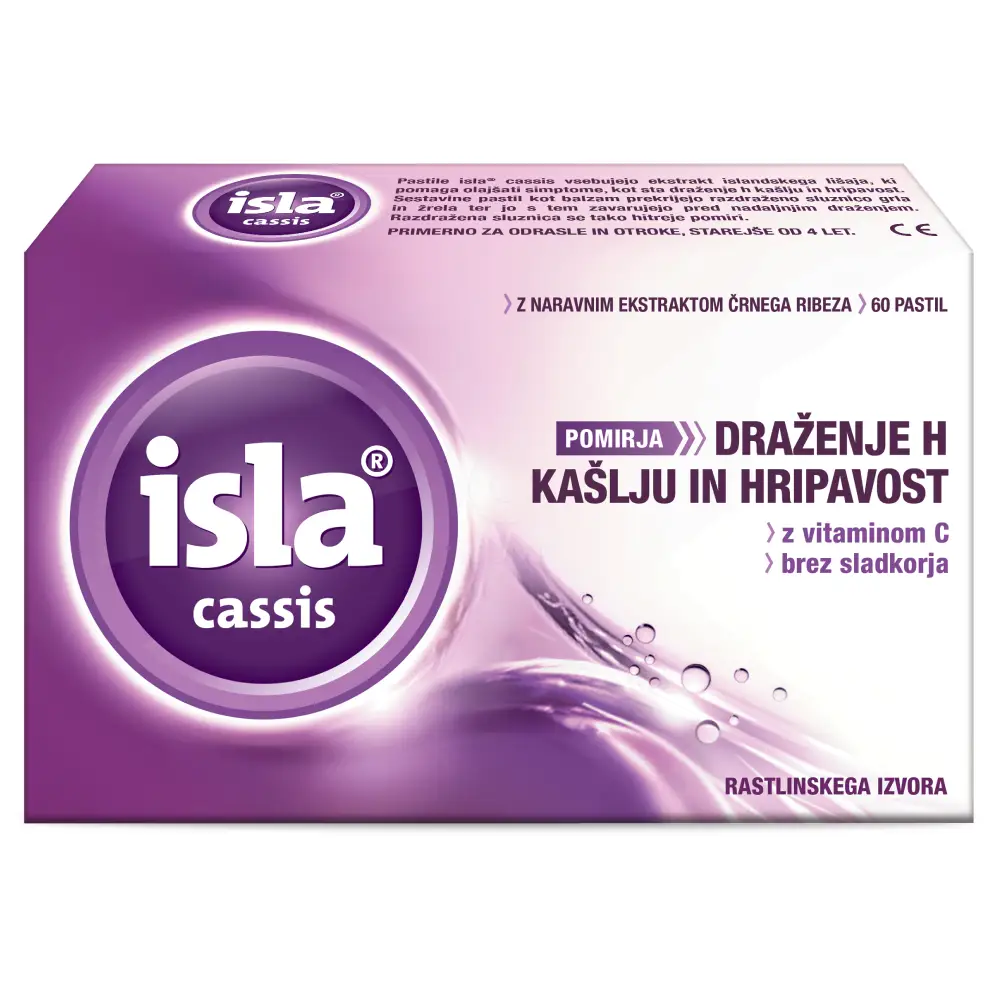 Isla cassis, pastile (60 pastil)