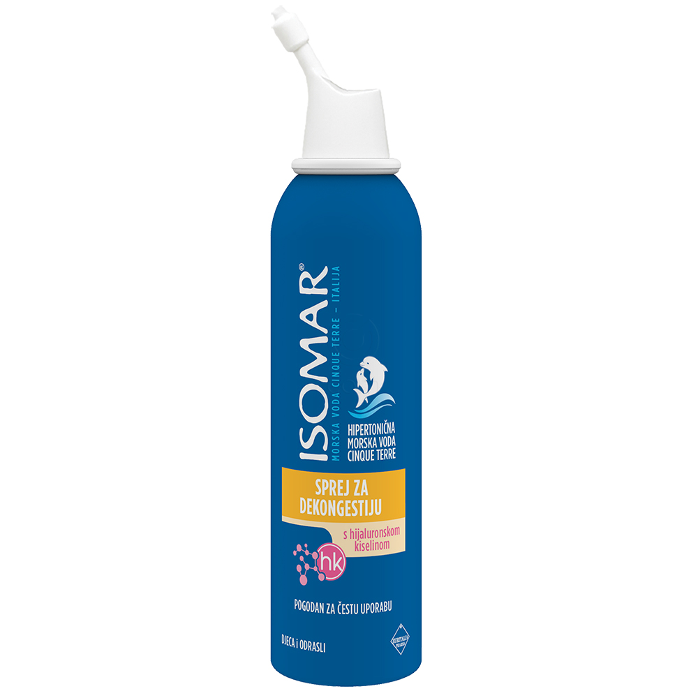 Isomar, dekongestivna hipertonična morska voda s hialuronsko kislino - pršilo (100 ml)