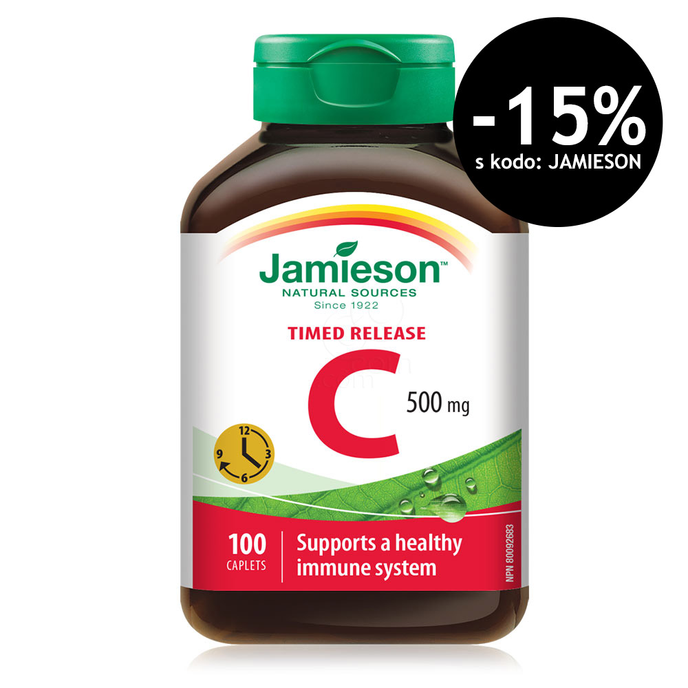 Jamieson Vitamin C 500 mg, tablete s podaljšanim sproščanjem (100 tablet)