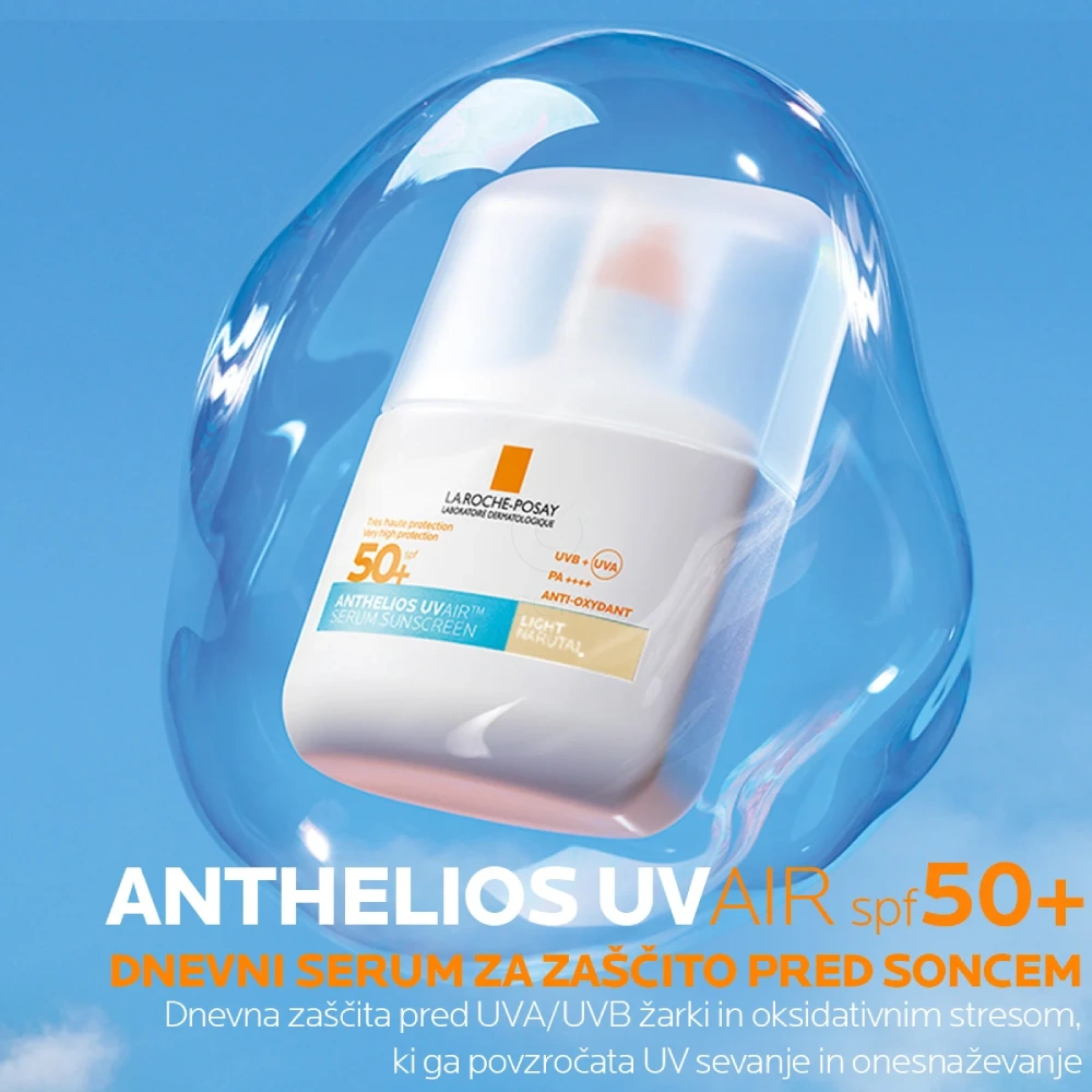LRP Anthelios UVAir, dnevni tonirani serum za zaščito pred sonce - Light - ZF50+ (50 ml)