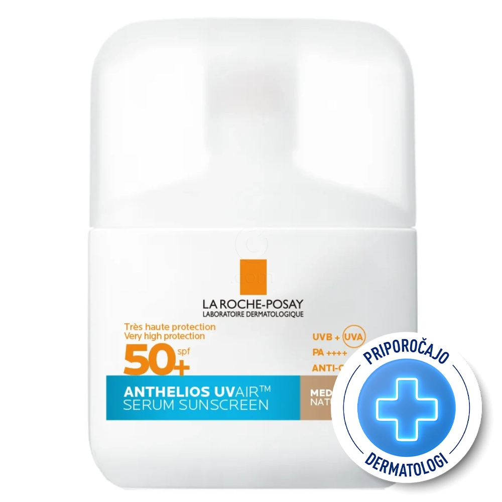 LRP Anthelios UVAir, dnevni tonirani serum za zaščito pred sonce - Medium - ZF50+ (50 ml)