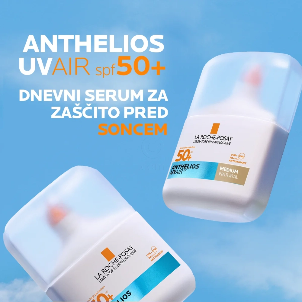LRP Anthelios UVAir, dnevni tonirani serum za zaščito pred sonce - Medium - ZF50+ (50 ml)