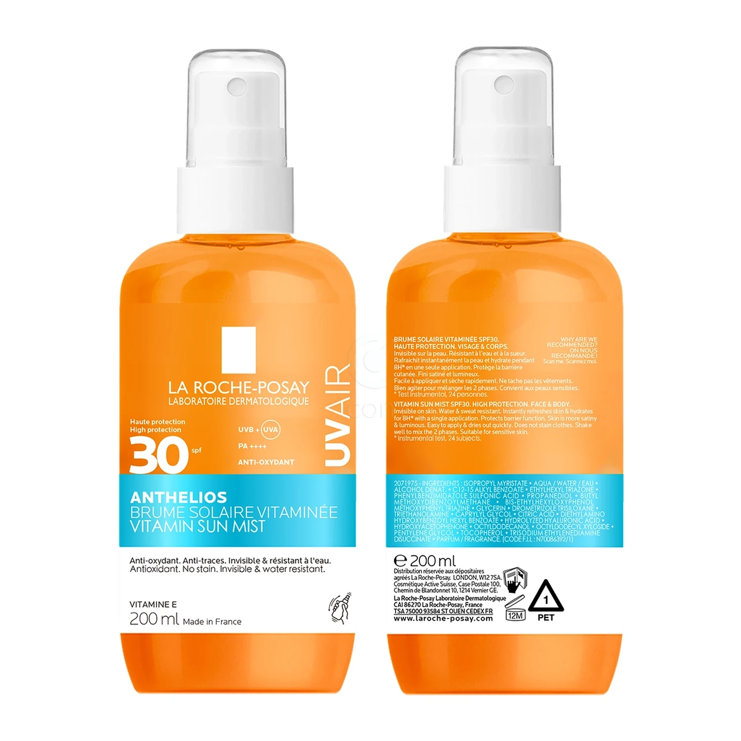LRP Anthelios UVAir, meglica za obraz in telo - ZF30 (200 ml)