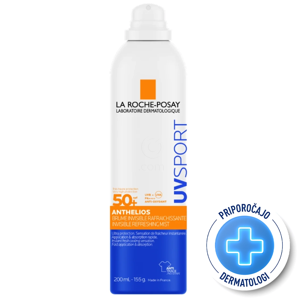 LRP Anthelios UVSport, nevidni osvežujoči sprej za zaščito pred soncem - ZF50+ (200 ml)