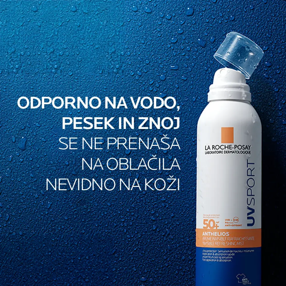 LRP Anthelios UVSport,  nevidni osvežujoči sprej za zaščito pred soncem - ZF50+ (200 ml)