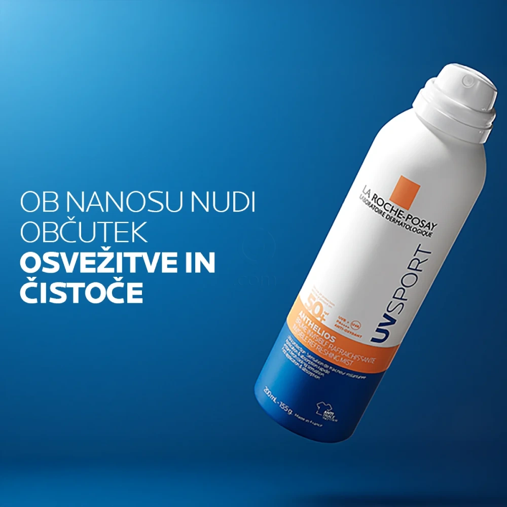 LRP Anthelios UVSport,  nevidni osvežujoči sprej za zaščito pred soncem - ZF50+ (200 ml)