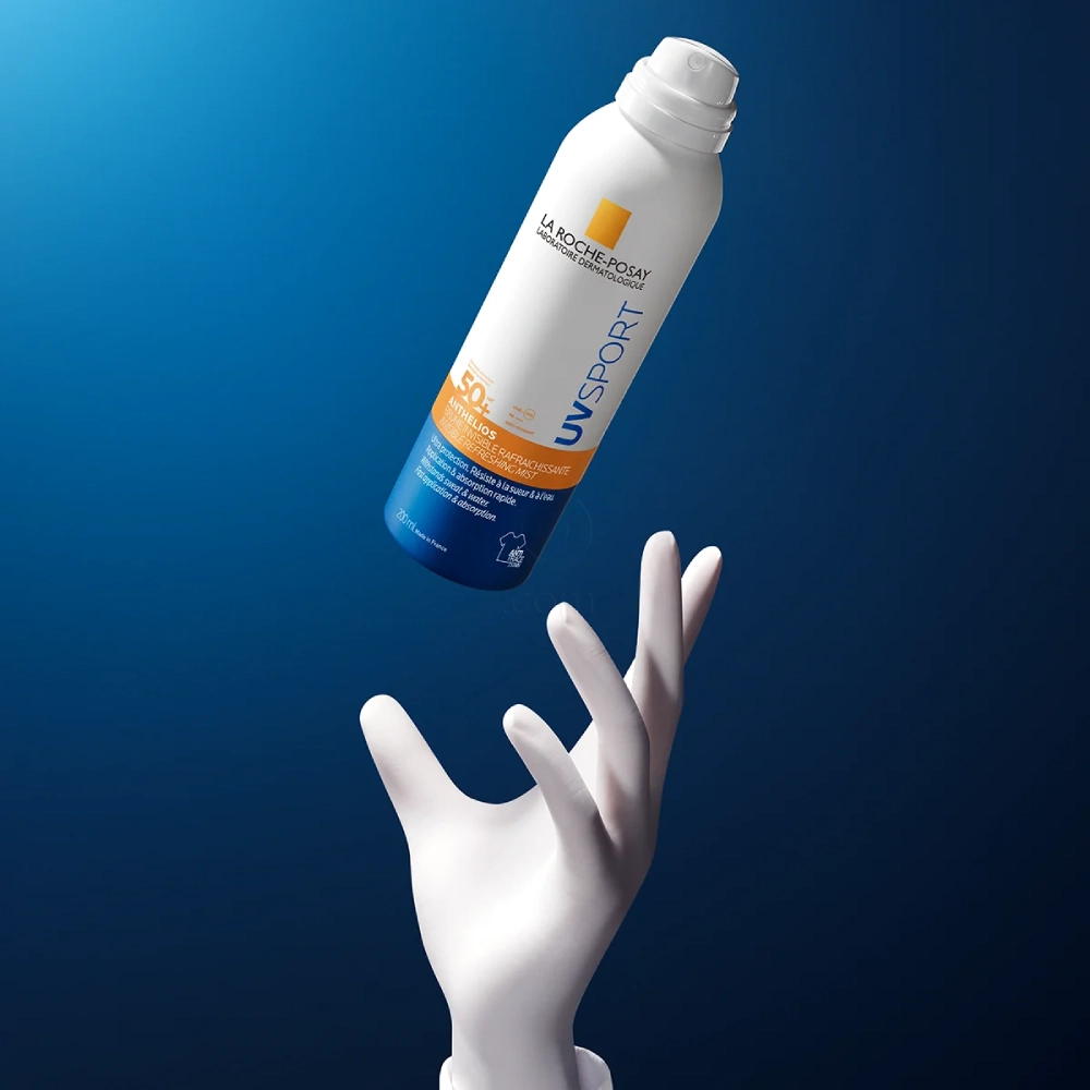 LRP Anthelios UVSport,  nevidni osvežujoči sprej za zaščito pred soncem - ZF50+ (200 ml)