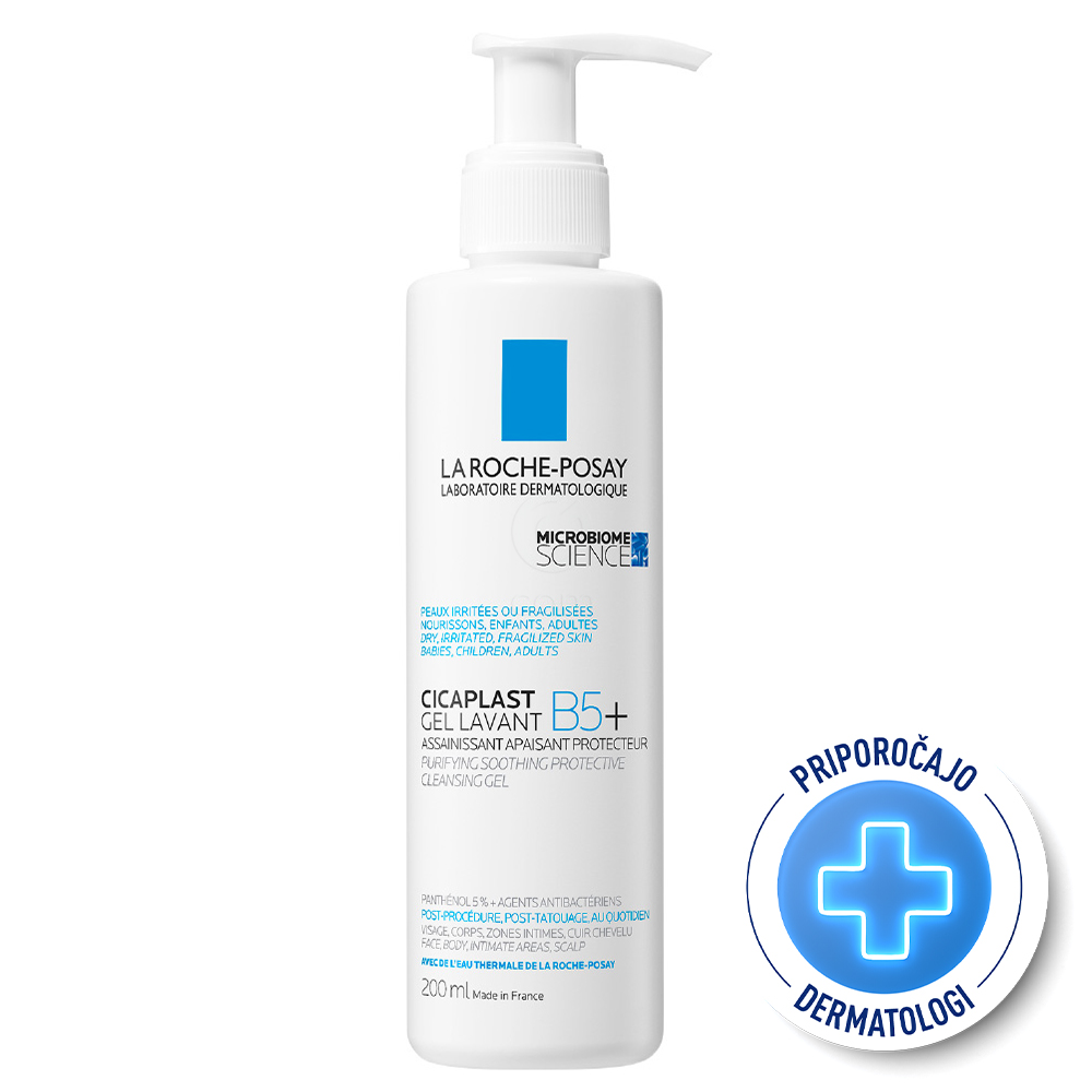 LRP Cicaplast Gel Lavant B5+, umirjevalni in zaščitni gel za vsakodnevno umivanje (200 ml)
