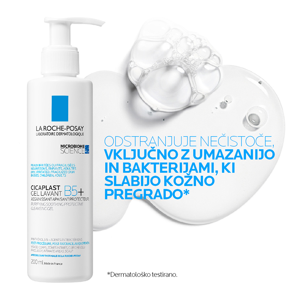 LRP Cicaplast Gel Lavant B5+, umirjevalni in zaščitni gel za vsakodnevno umivanje (200 ml)