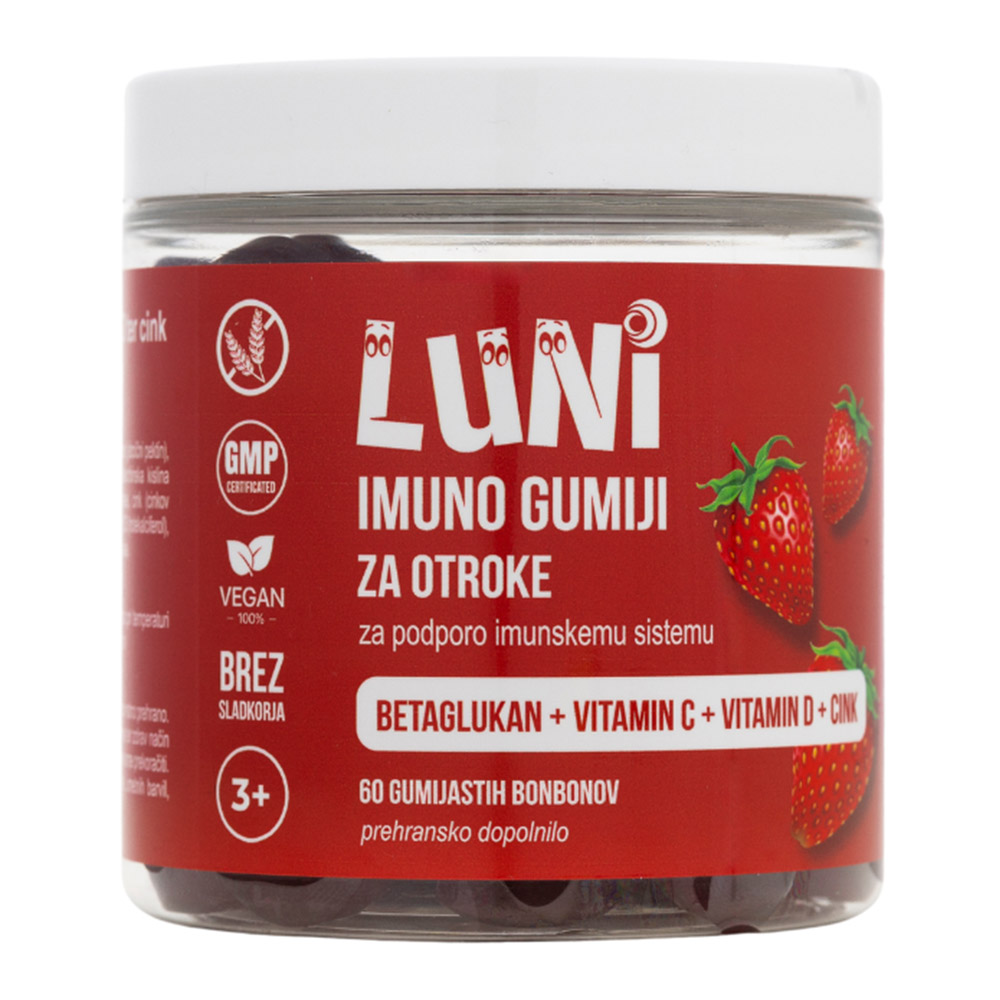 Luni Imuno, gumiji za otroke (60 bonbonov)