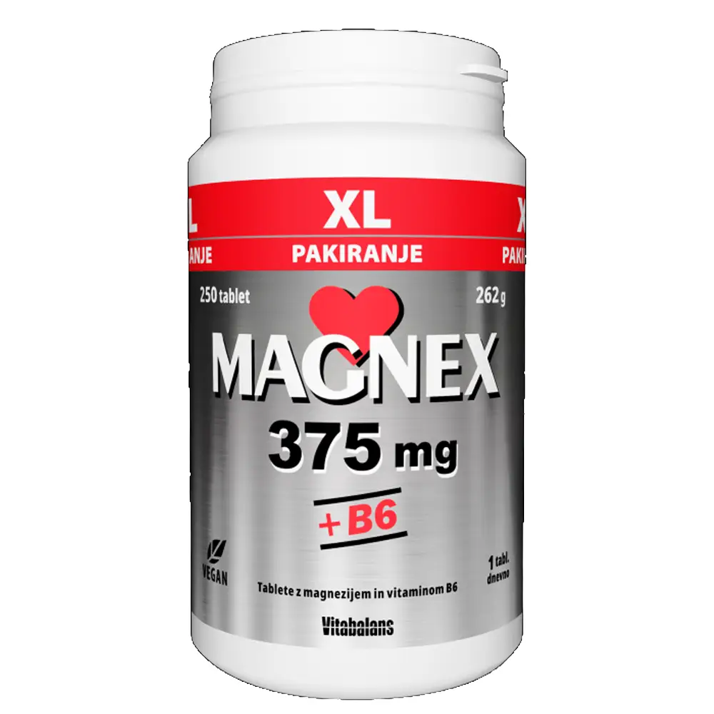 Magnex XL 375 mg + B6 Vitabalans, tablete paket (250 tablet)