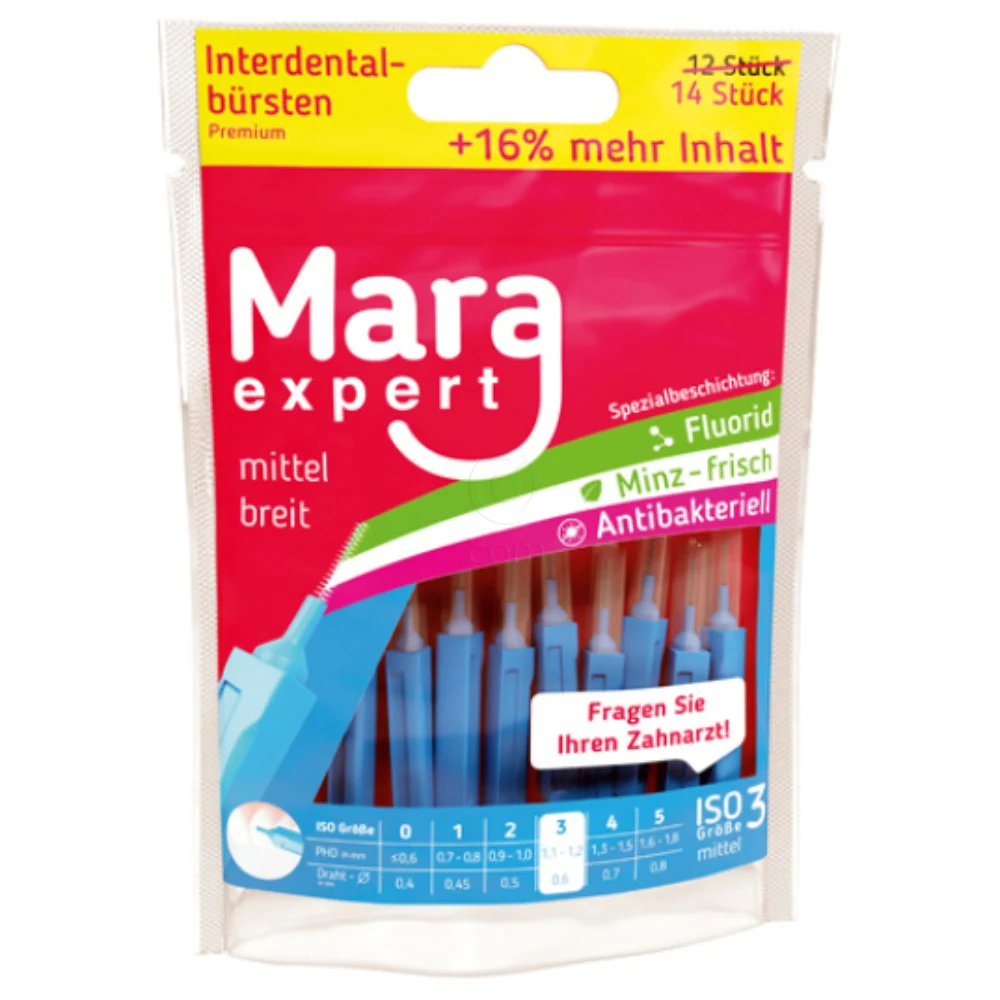 Mara Expert Premium, interdentalna ščetka - velikost ISO 3 (14 ščetk)
