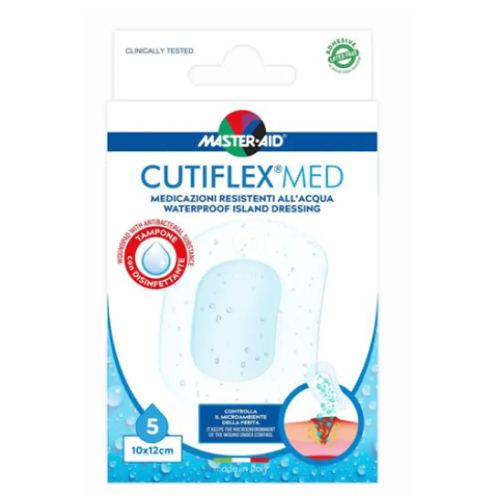 Master Aid Cutiflex 10 x 12 cm, vodooporni obliži (5 obližev)