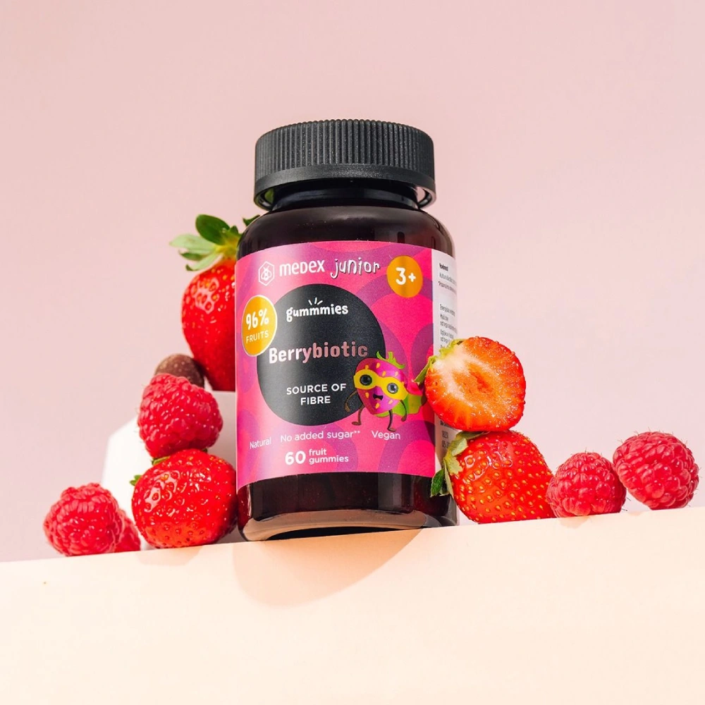 Medex, Funkcionalni sadni bonboni Berrybiotic Junior (60 bonbonov)