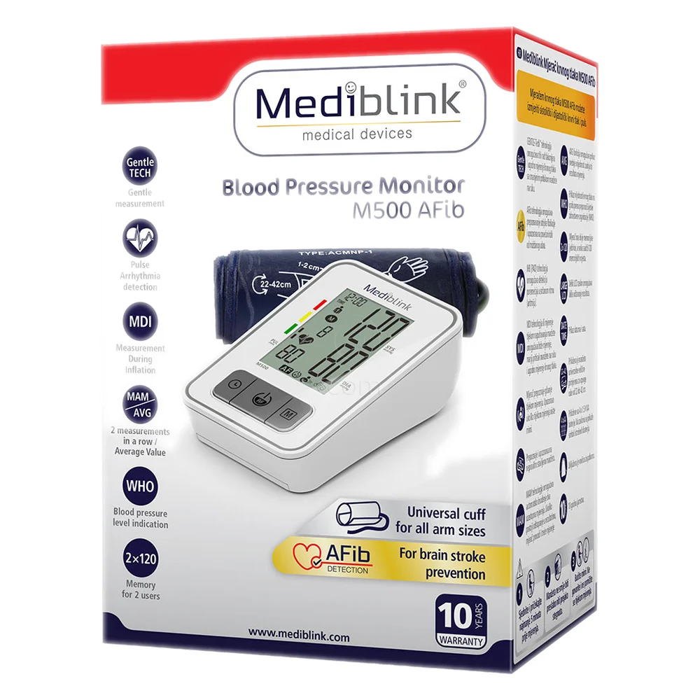 Mediblink M520 AFib, merilnik krvnega tlaka (1 komplet)
