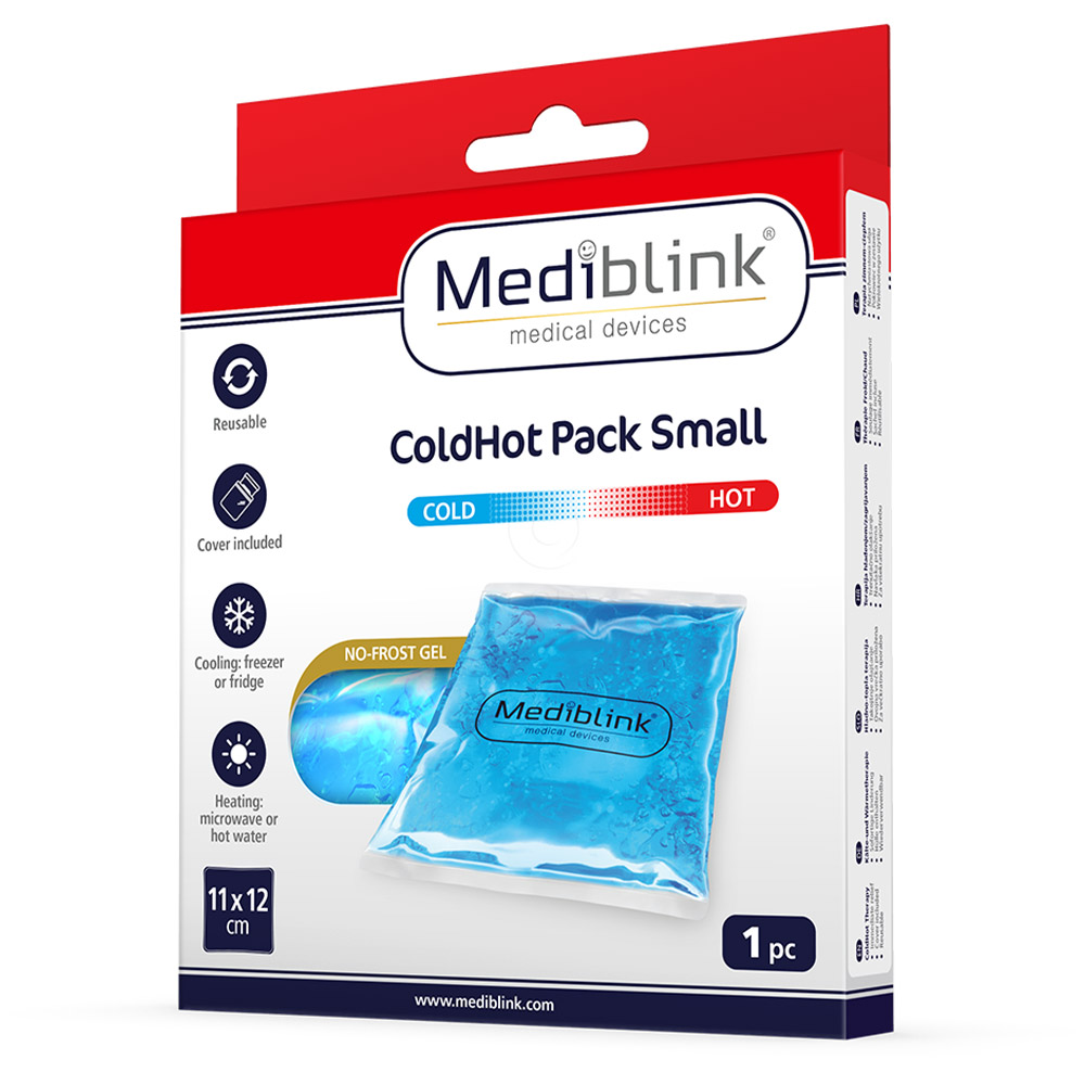 Mediblink M127, hladilno-toplotna blazinica z ovojno vrečko - velikost S -  11 x 12 cm (1 blazinica)