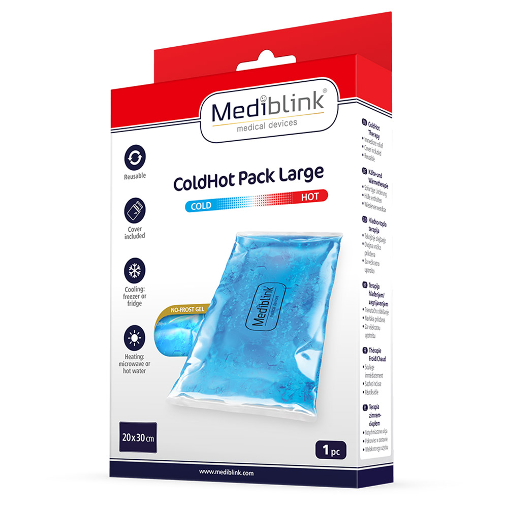 Mediblink M129, hladilno-toplotna blazinica z ovojno vrečko - velikost L - 20 x 30 cm (1 blazinica)