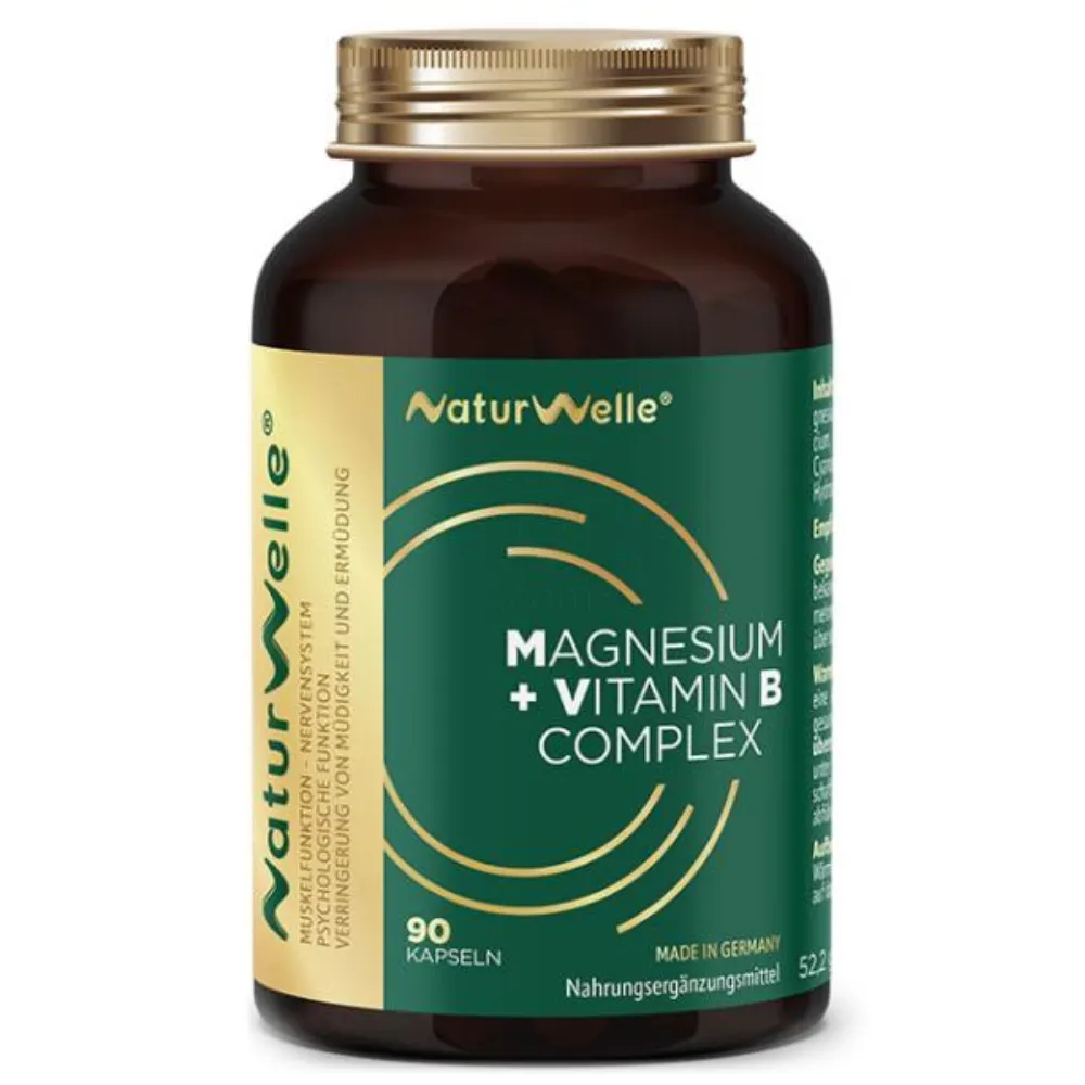 NaturWelle Magnesium + Vitamin B Complex, kapsule (90 kapsul)