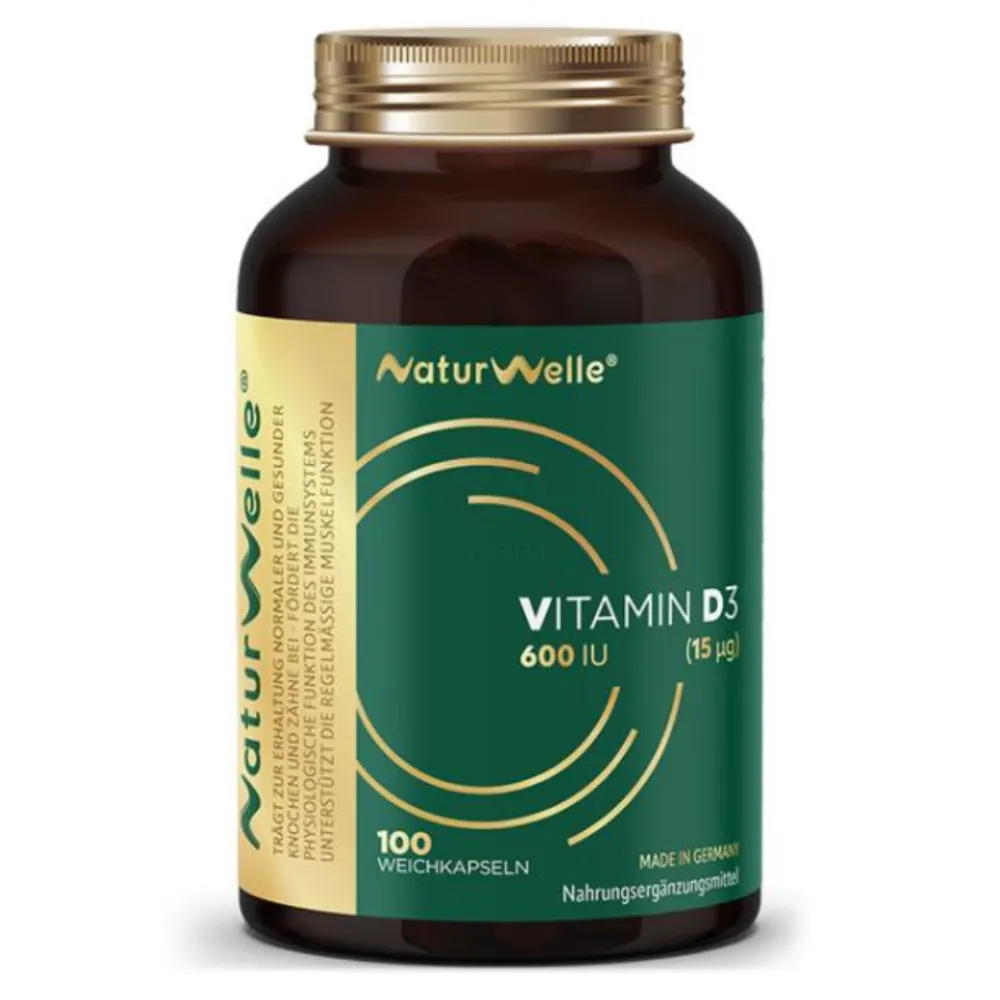 NaturWelle Vitamin D3 600 IE, kapsule (100 kapsul)