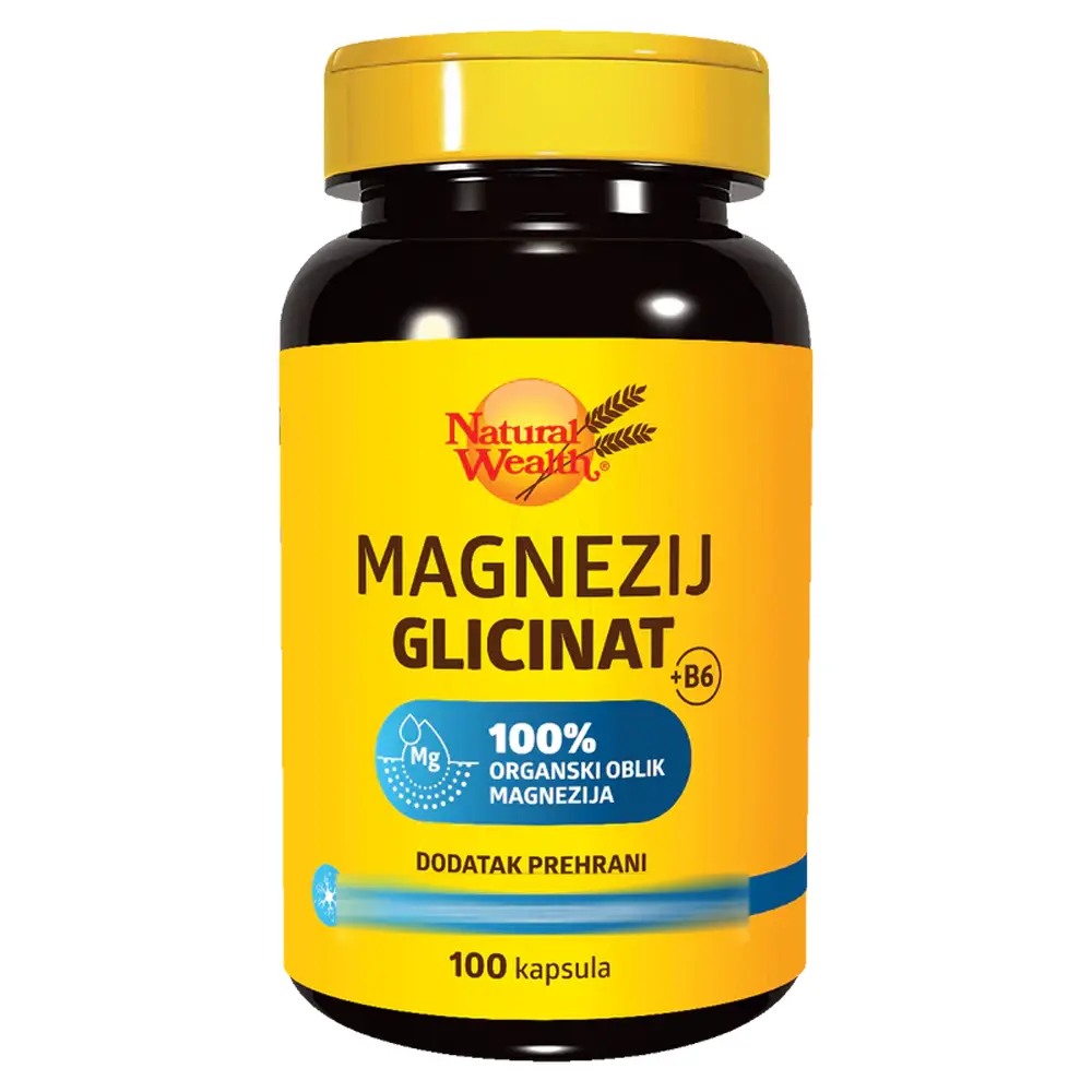 Natural Wealth Magnezij glicinat + B6, kapsule (100 kapsule)