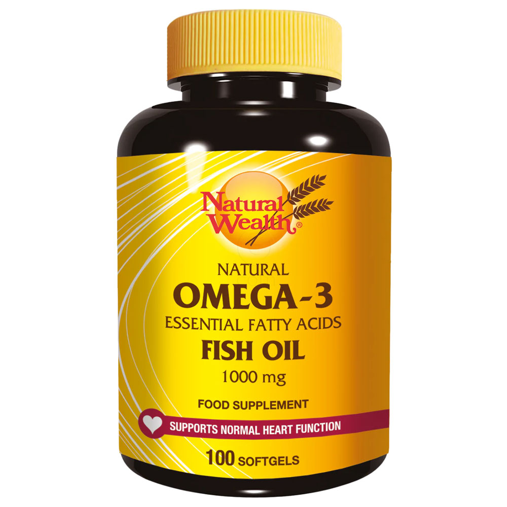 Natural Wealth Omega 3, kapsule (100 mehkih kapsul)